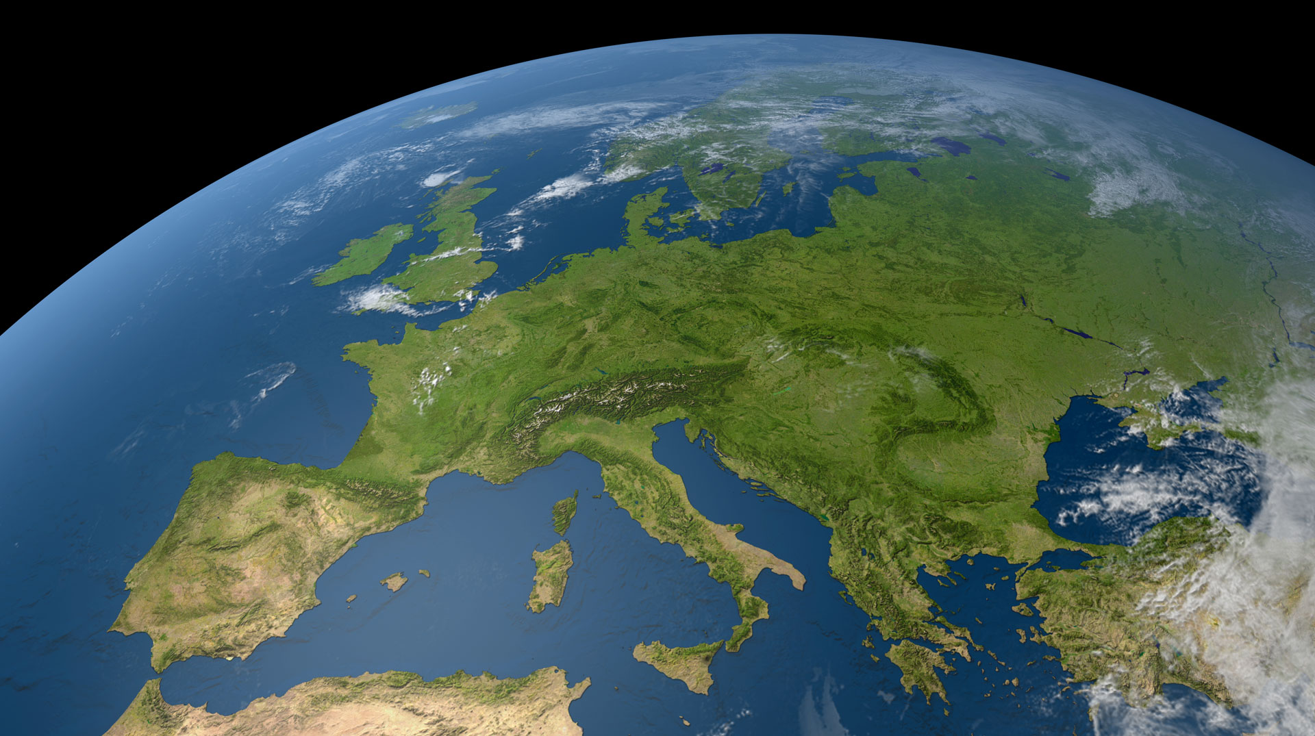 Europa vom Weltall aus gesehen Bild: Thomas Bredenfeld/stock.adobe.com