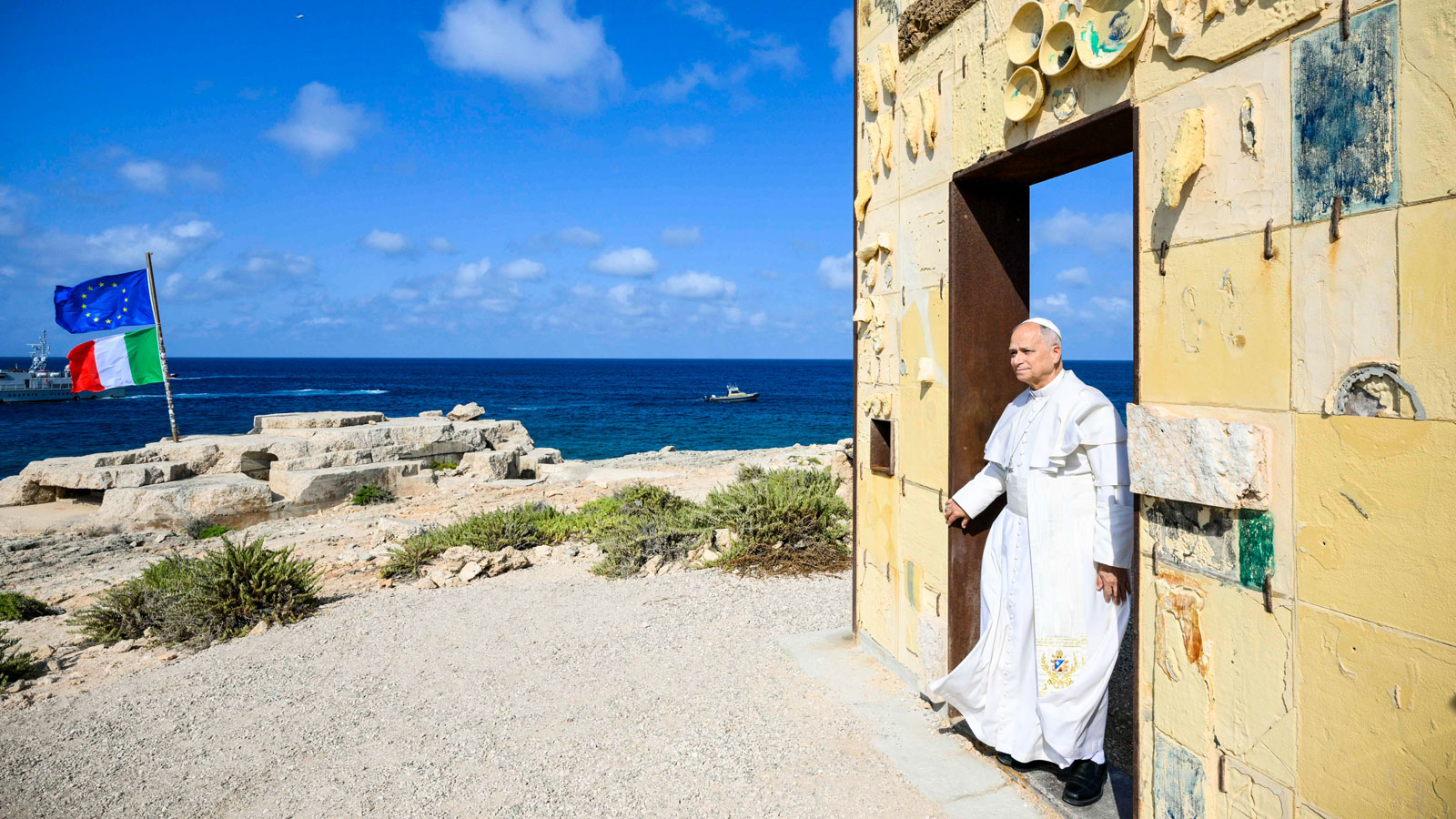 Am Tor Europas erinnert der Papst an die Toten des Mittelmeers